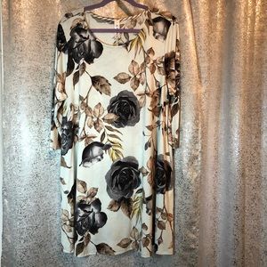 Mint Floral Swing Dress with Pockets